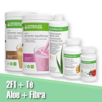 2 F1 | Té | Aloe vera | Fibra y hierbas 