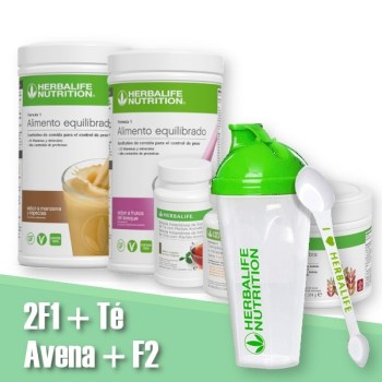 2 F1 | Té | Avena | Multivitamínico + Accesorios