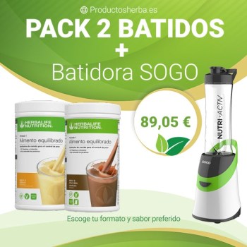 2 batidos + batidora SOGO